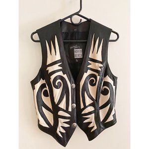 Leather vest by Michael Hoban for North Beach (rare find!) Size 9/10